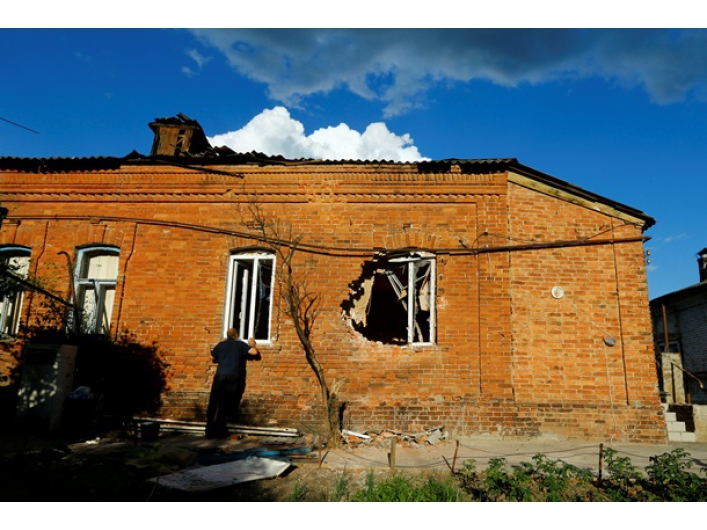 Славянск после бомбежки