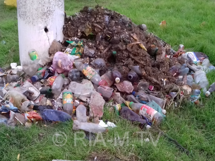 Свалка мусора во дворе