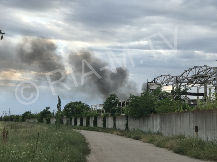Пожар Автоцветлит в Мелитополе
