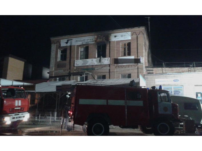 Пожар хостел в Мелитополе