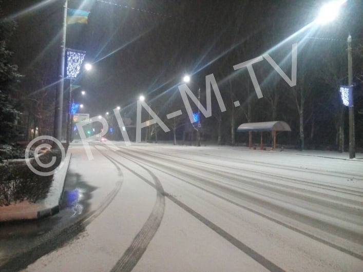Снег 21 марта Мелитополь