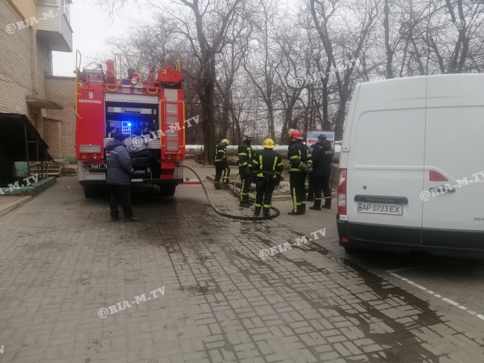 Пожар в городе Мелитополь