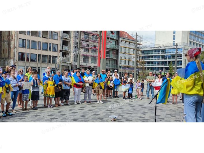 митинги в поддержку Украины в Бельгии