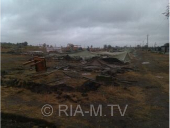 Ветер снес палаточный лагерь 55-й артбригады на полигоне под Запорожьем