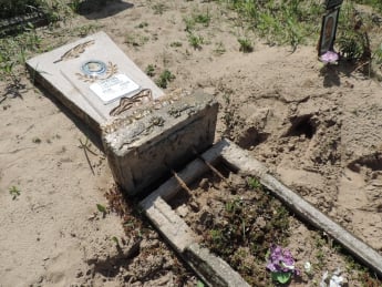 На кладбище вандалы разрушили десятки памятников (фото)