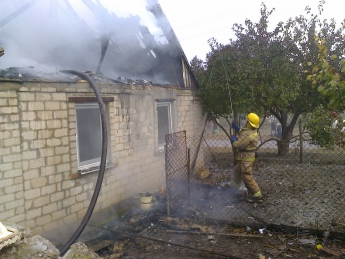 В селе сгорел дом (фото)