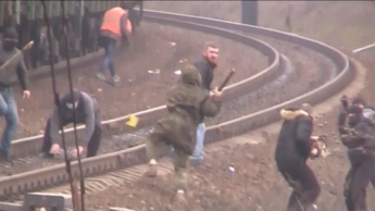 Опубликовано видео столкновения на редуте блокады «Л/ДНР»