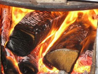 Запас дров сгорел вместе с сараем
