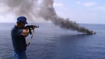 Неудачный абордаж сомалийских пиратов: видео со стрельбой