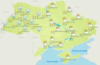 Прогноз погоды в Украине на сегодня, 24 июля (КАРТА)