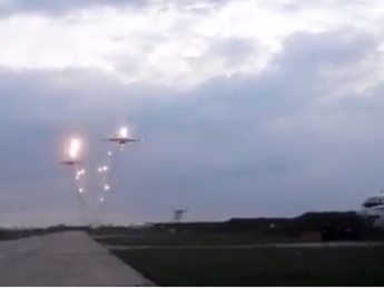 Над Мелитополем стреляли штурмовики СУ-25 (видео)