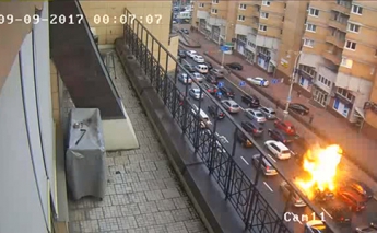 Появилось видео момента взрыва авто Махаури