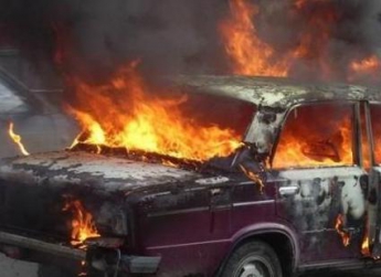 В Мелитополе сгорела "шестерка"