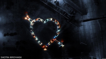 В Бердянске создали сердце из машин (ВИДЕО)