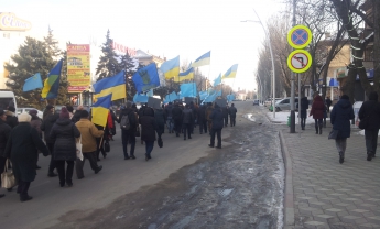 В День сопротивления оккупации Крыма в Мелитополе прошел марш (видео)
