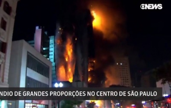 В Бразилии обвалился пылающий небоскреб