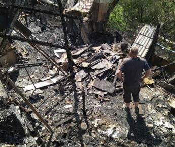 В Запорожье сгорел частный дом – погибли 15 собак (Фото)