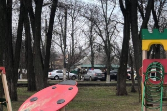 В Борисполе "гонщик" приставил к голове пистолет после остановки полицией: видео с места ЧП
