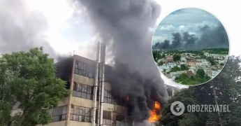 В Черновцах вспыхнул масштабный пожар на фабрике: дым накрыл полгорода (видео)