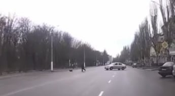 Пешехода-пофигиста из Мелитополя показали в сети (видео)