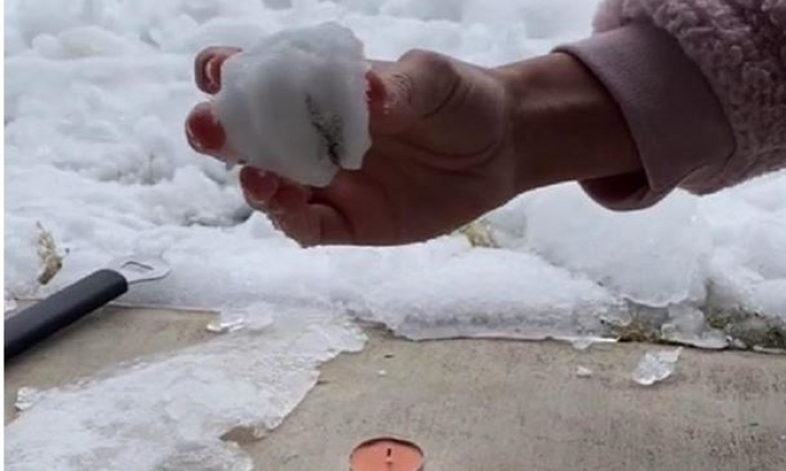 Теория заговора: техасцы снимают "фейковый снег" (видео)