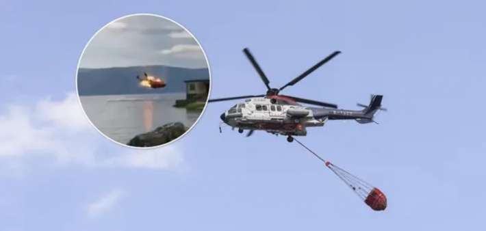 В Китае очевидцы сняли на видео смертельное крушение вертолета