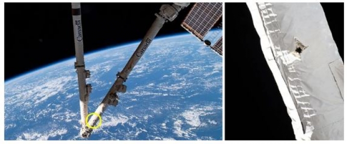 ​На МКС обнаружили пробоину от космического мусора: появились подробности и фото