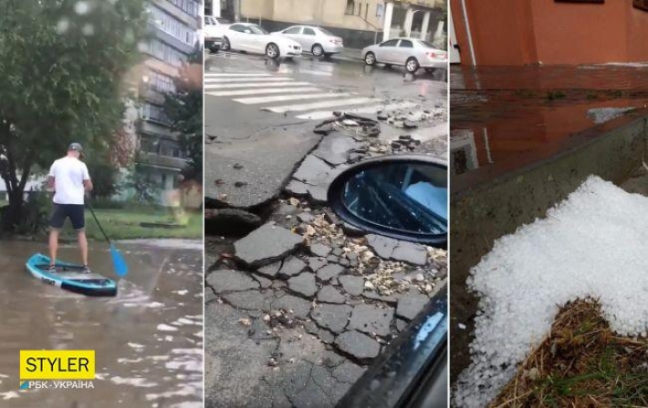 Хмельницкий накрыла жуткая непогода: последствия бури - на фото и видео