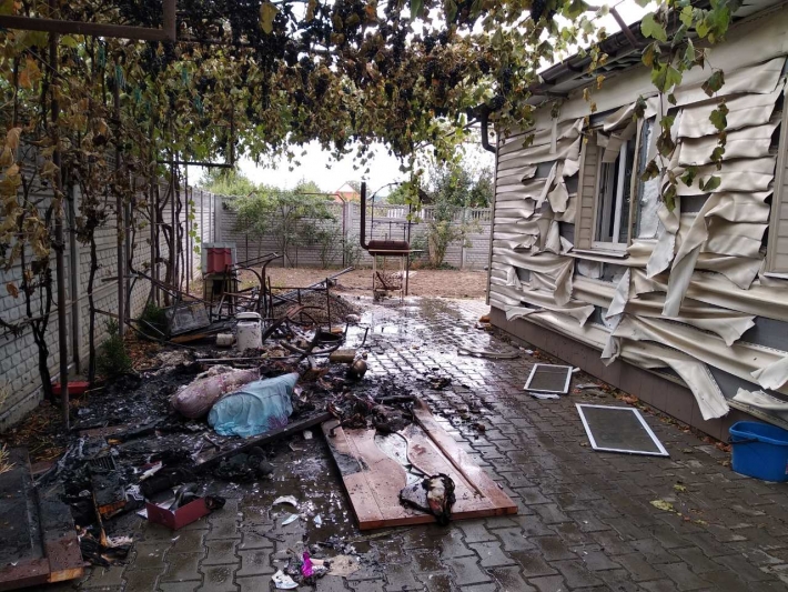 Жительница Мелитополя обвиняет мужа в поджоге их общего дома