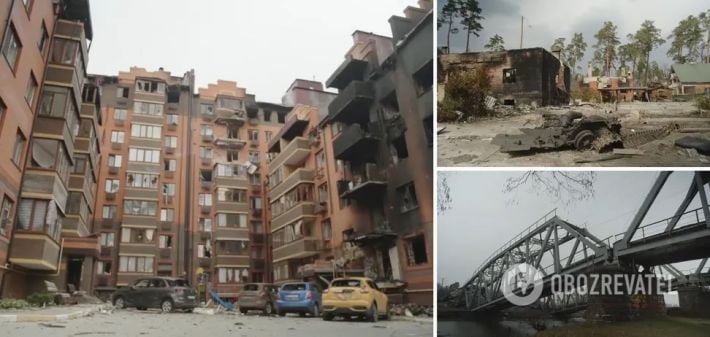 Разгромленные дома и тела убитых на улице: масштаб разрушений в Ирпене показали на видео