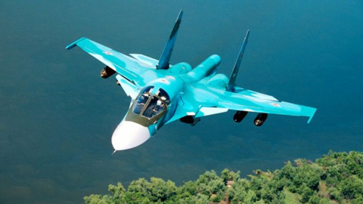 В Запорожской области сбили российский истребитель Су-34 (видео)