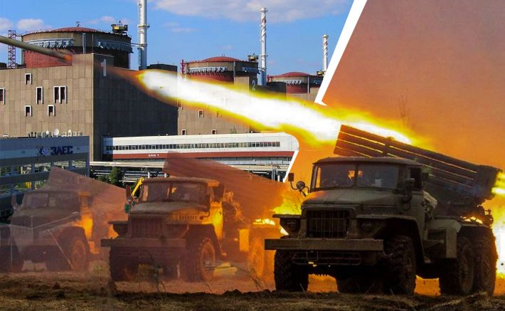 Ядерный терроризм - Оккупанты обстреляли Никополь с территории Запорожской АЭС (видео)