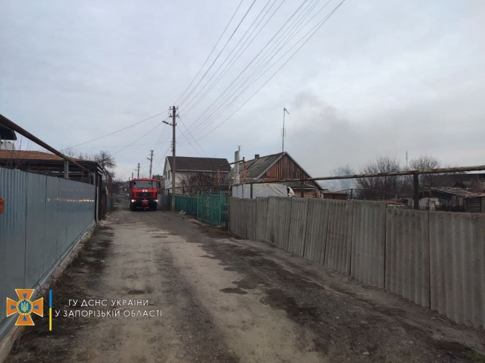 В Запорожье семь спасателей тушили крышу частного дома (фото)