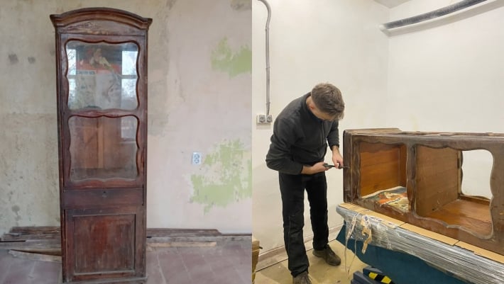 В Запорожье реставрируют витрину начала ХХ века из Гуляйполя (фото)