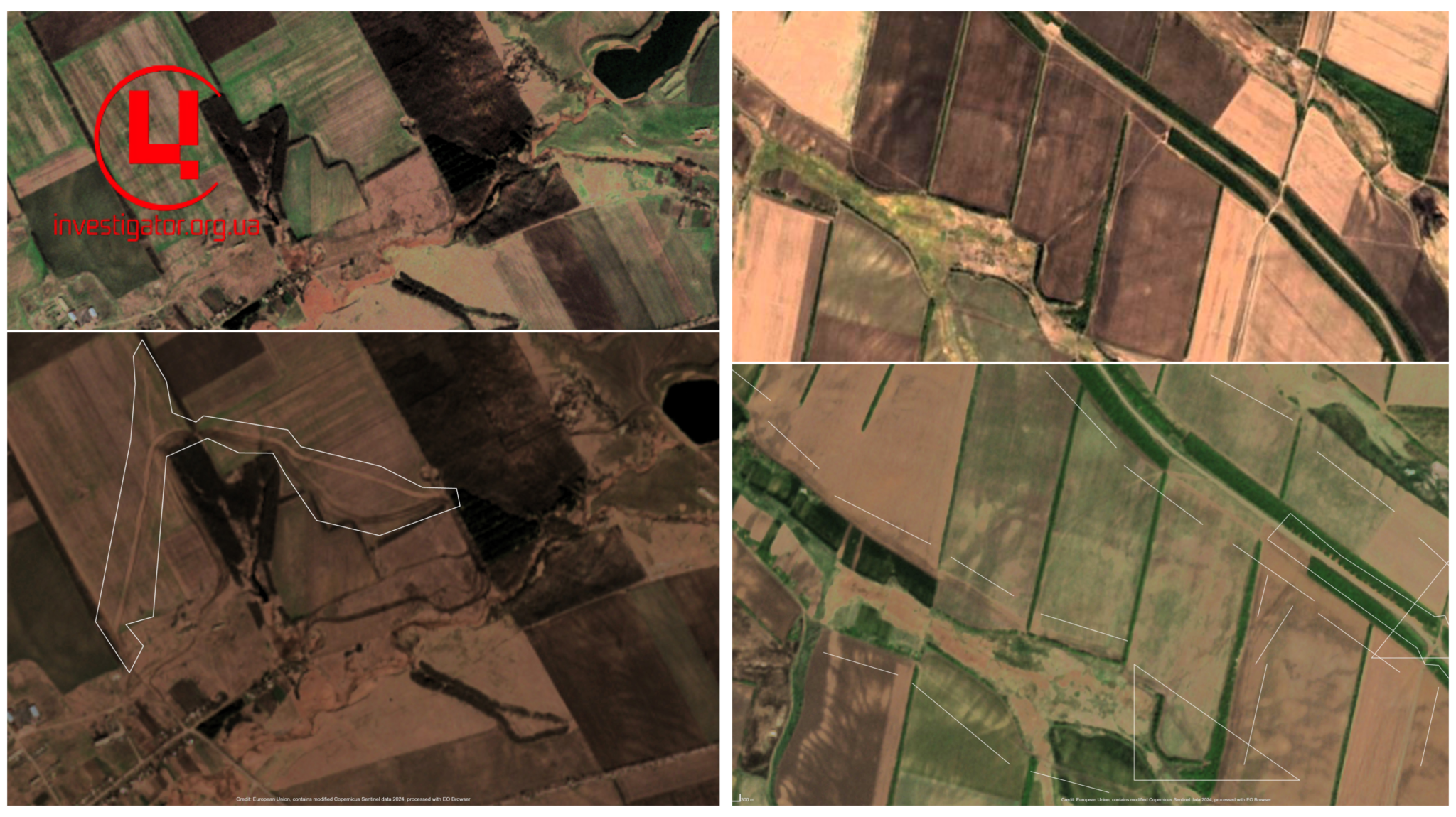 Видно з космосу: супутник зафіксував фортифікації окупантів на Мелітопольському напрямку 2