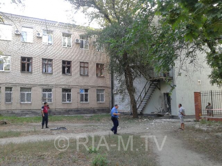 Поликлиника после взрыва в Приватбанке