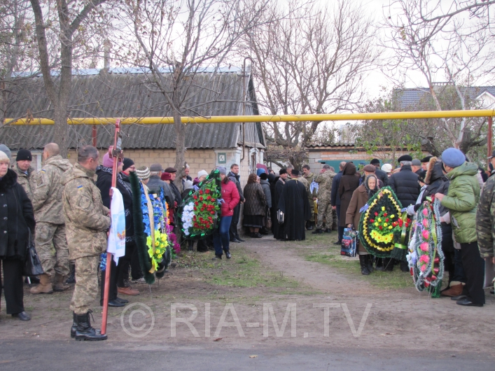 Похороны бойца в Мелитополе