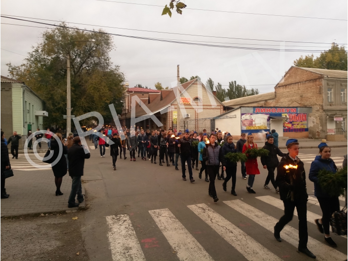 Факельное шествие в городе
