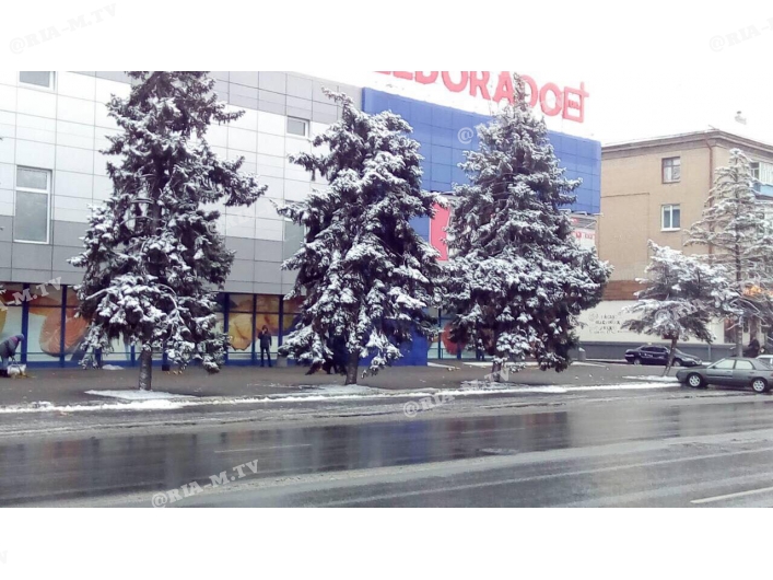 Снегопад в Мелитополе