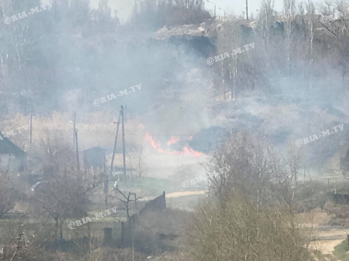Пожар в балке Мелитополя