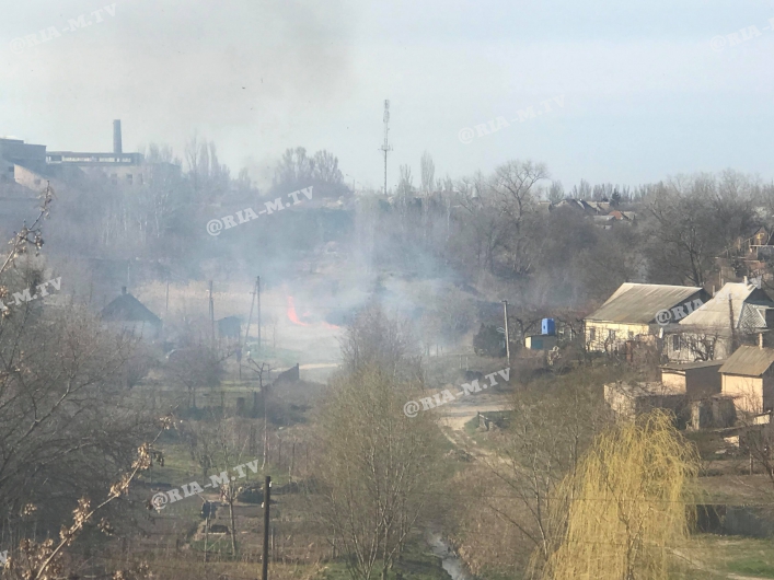 Пожар в балке Мелитополя