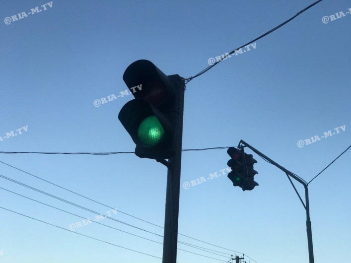 Светофор в центре города