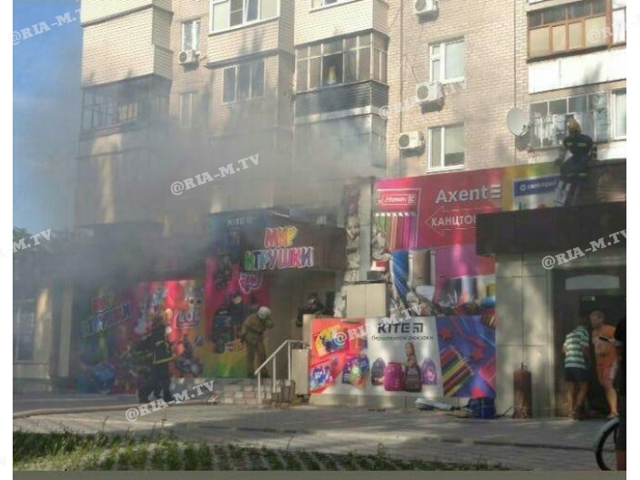 Пожар в многоэтажке Мелитополь
