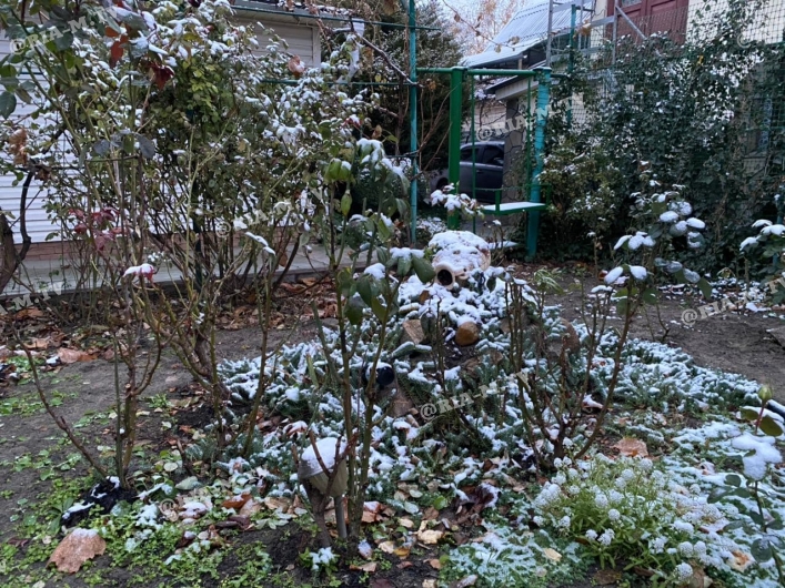 Снег в городе Мелитополь