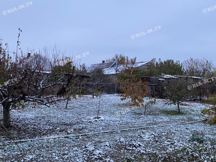 Снег в городе Мелитополь