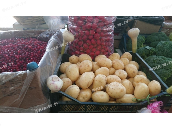 Продажа картошки на рынке