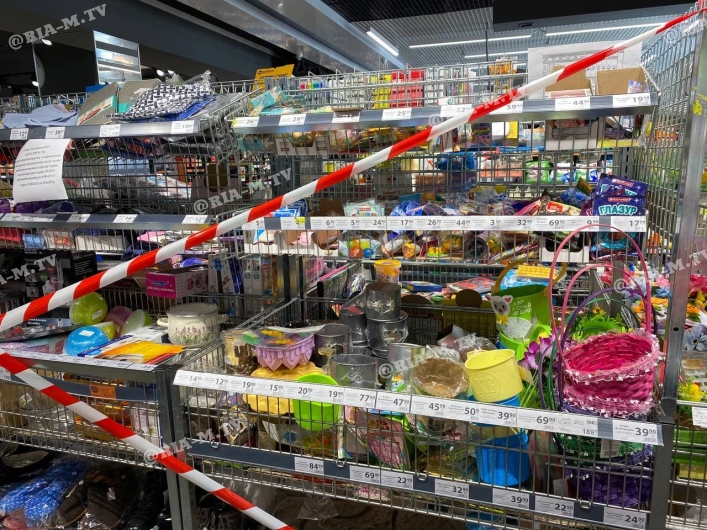 Карантинные ограничения в супермаркетах Мелитополя