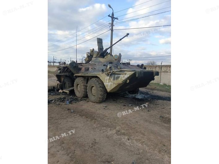 Сгорел русский танк