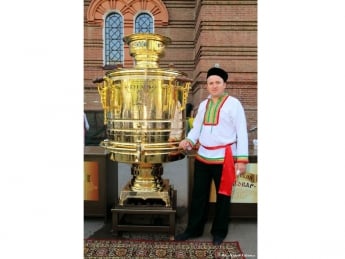 Россияне делали самовар-гигант для Олимпиады в Запорожье