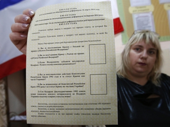 В Крыму голосуют прямо на улице - очевидцы(видео)